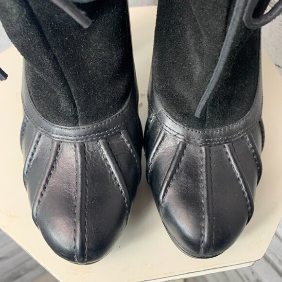 Rockport Adiprene by Adidas Ankle Boot Black Sherpa Lined Platform Booties - Picture 4 of 14